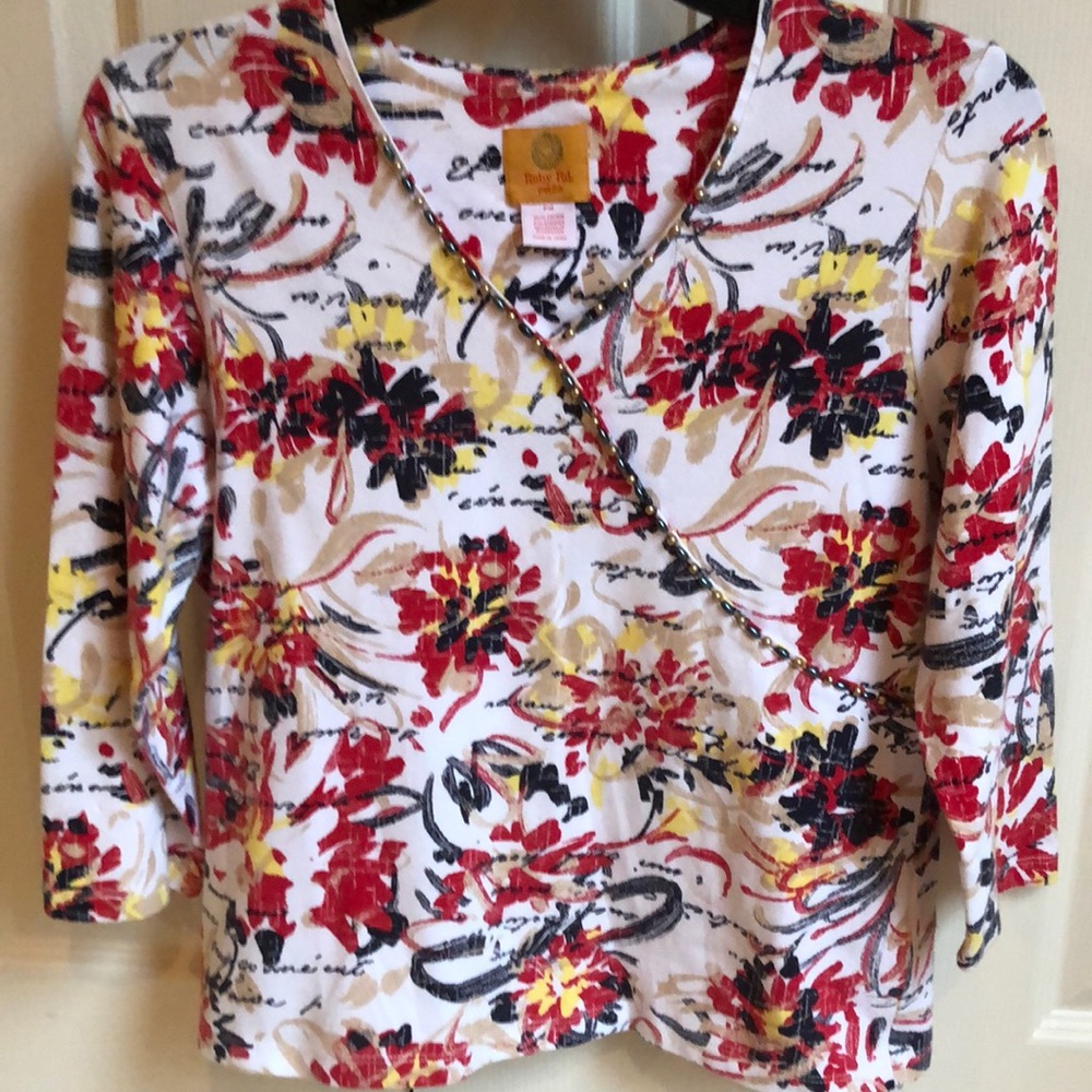 Ruby Rd. Cropped Cotton Top